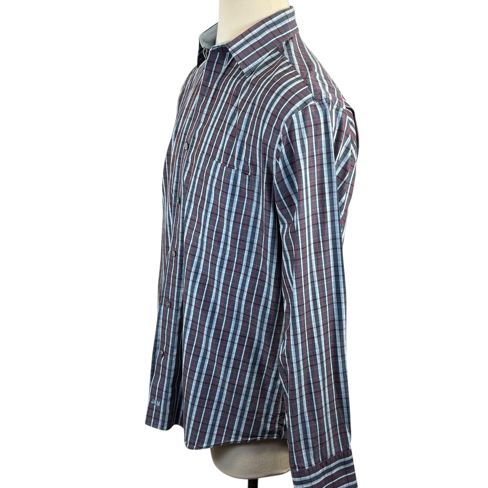 Johnston & Murphy Tailored Fit Men's XL Plaid Long Sleeve Button Down Cotton - Picture 3 of 7